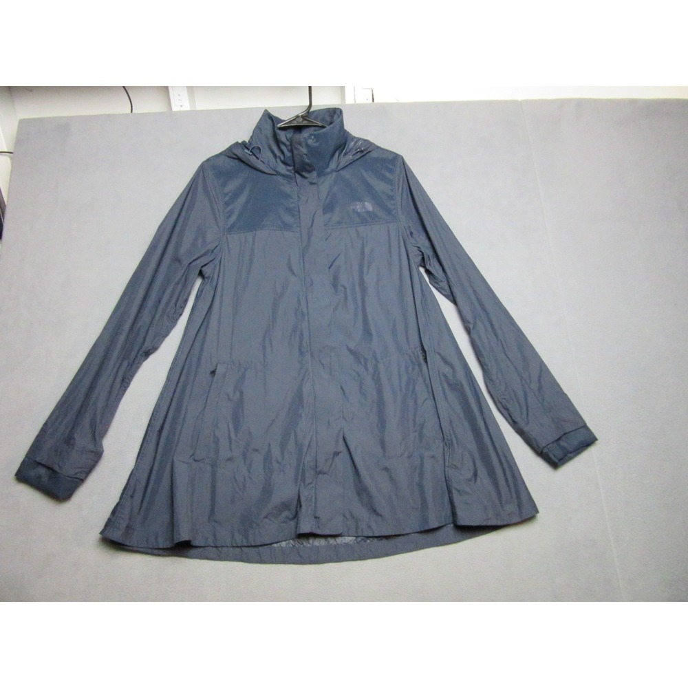 The North Face Jacket Womens Small Blue Windwall Breaker Flychute Hooded Long
